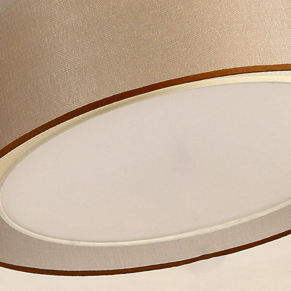Luz de techo empotrada moderna china de tela redonda cuadrada de 3/5 luces 