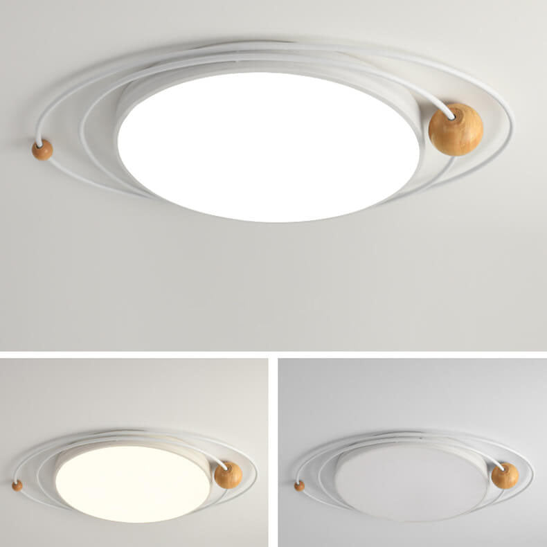 Nordic Creative Round Iron Ring LED Flush Mount Ceiling Light