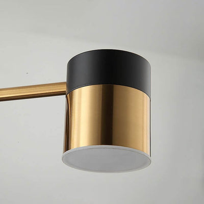 Modern Minimalist Black Gold Balanced 4-8 Light Semi-Flush Mount Light