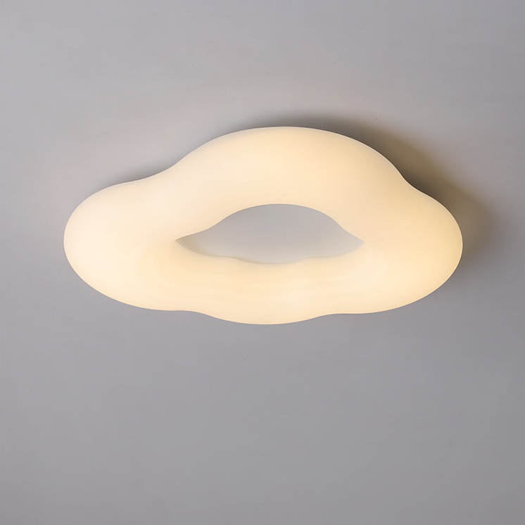 Nordic Creamy Cloud PE Iron LED Flush Mount Ceiling Light