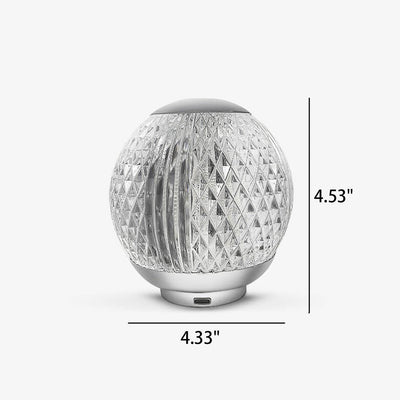 Modern Creative Acrylic Crystal Ball LED Rechargeable Touch Night Light Table Lamp