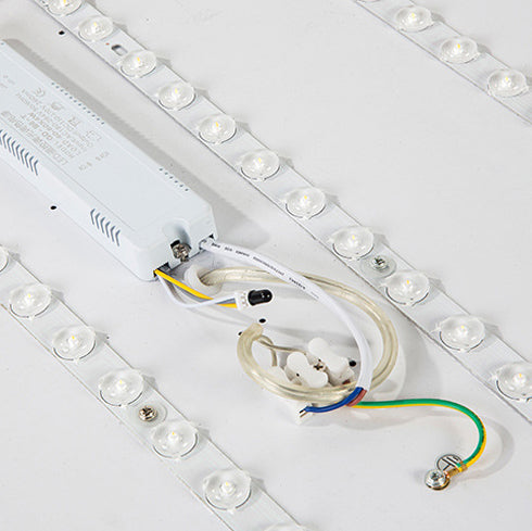 Moderne nordische Macaron-LED-Deckenleuchte aus Eisen und Acryl in Diamant-Geometrie für das Wohnzimmer 