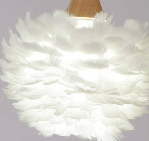 Lampe de Table 1 Lumière avec Tige de Pêche à Plume Créative Moderne 
