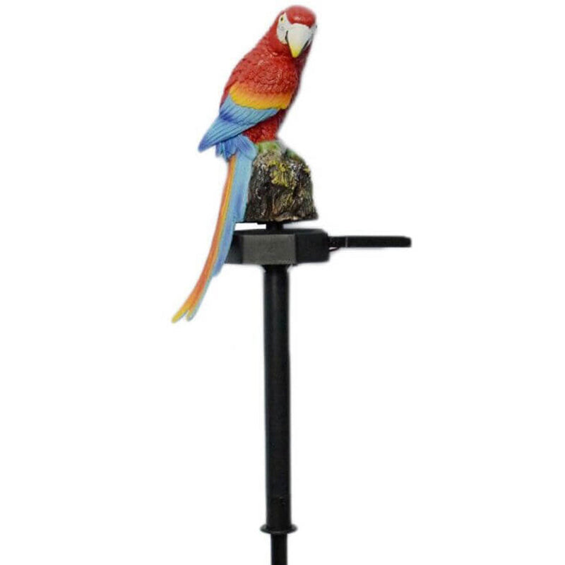 Solar Parrot Resin Outdoor Garden LED Decorative Ground Plug Path Light