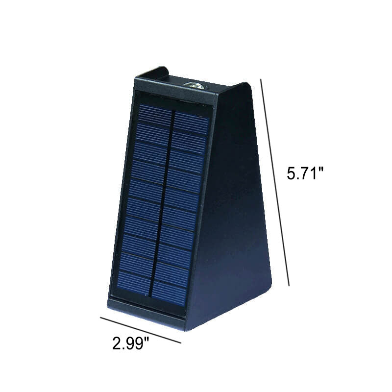Lampe murale à LED étanche extérieure trapézoïdale simple solaire 