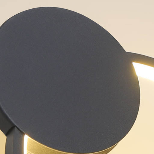 Modern Minimalist Iron Silicone Geometric Round Frame LED Pendant Light for Bedroom
