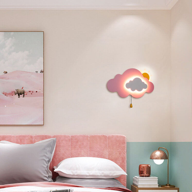 مصباح حائط LED سحابي حديث بتصميم بسيط 