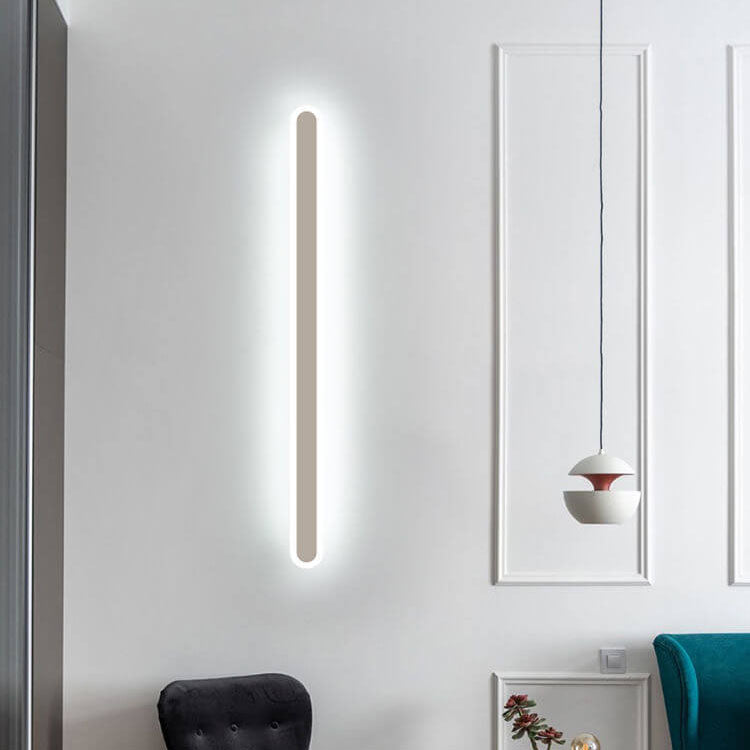 Modern Minimalist Long Bar Iron Acrylic LED Wall Sconce Lamp