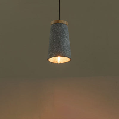 Industrial Vintage Column Cone Cement 1-Light Pendant Light