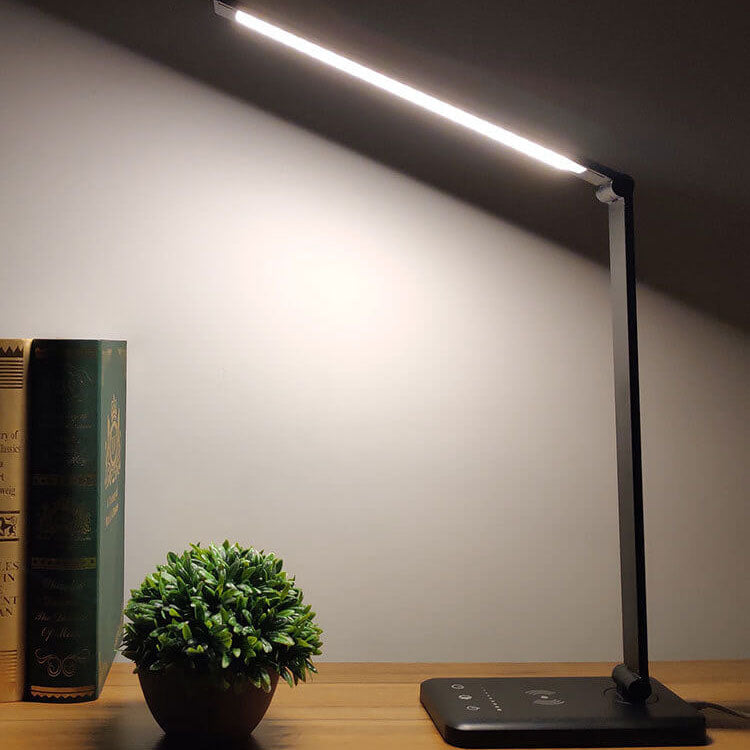 Lampe de bureau LED à gradation 5 vitesses tactile en alliage d&