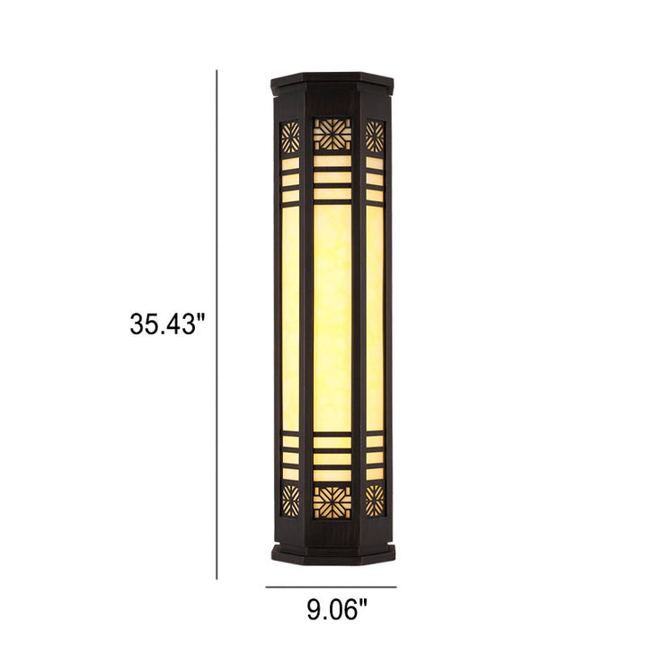Applique murale LED étanche moderne classique cylindrique en acier inoxydable imitation marbre pour l&