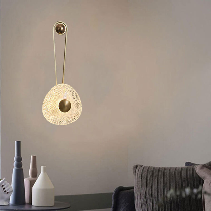 Nordic Light Luxus-Schmiedeeisen-Aluminium-runde LED-Wandleuchte 