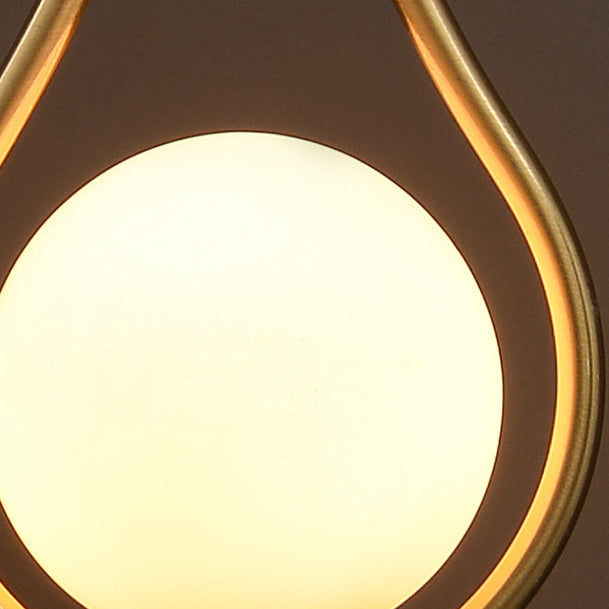 Moderne Luxus Tropfenförmige Runde Kugel Eisen Glas 1-Licht Wandleuchte Lampe 