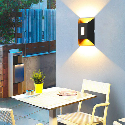 Modern Aluminum Lens Outdoor Waterproof Patio LED Wall Sconce Lamp