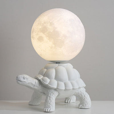 Nordic Creative Turtle Shape Moon Resin 1-Light Table Lamp