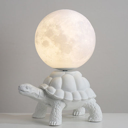Nordic Creative Turtle Shape Moon Resin 1-Light Table Lamp
