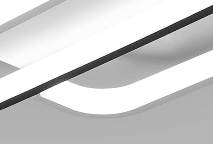 Luz de techo LED semiempotrada de aluminio con anillo cuadrado creativo moderno 