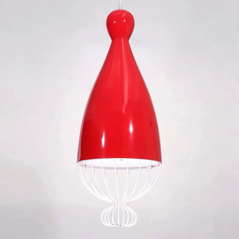 Contemporary Nordic Iron Macaron Bowling Shape 1-Light Pendant Light For Living Room &amp; Dining Room