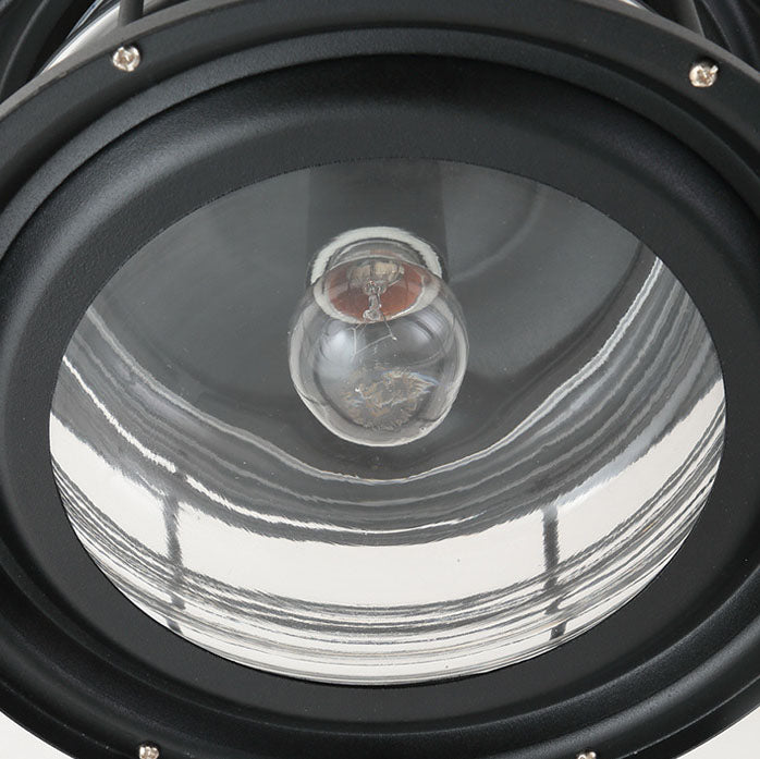 Industrial Vintage Glass Drum 1-Light Outdoor Semi-Flush Mount Deckenleuchte