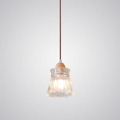 Nordic Log Glass Simple Design 1-Light Pendant Light