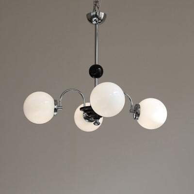 Lustre en verre cuivre traditionnel français Orb 3/4/5 lumières pour salon 