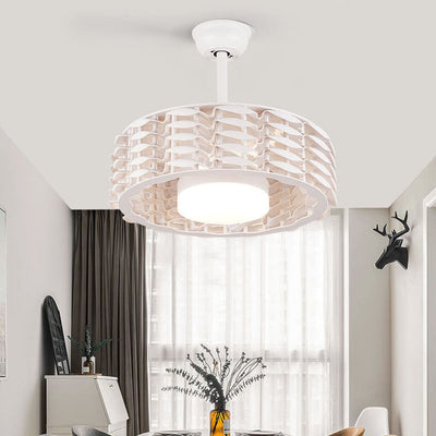 Modern Minimalist Hardware Cylinder LED Downrods Ceiling Fan Light