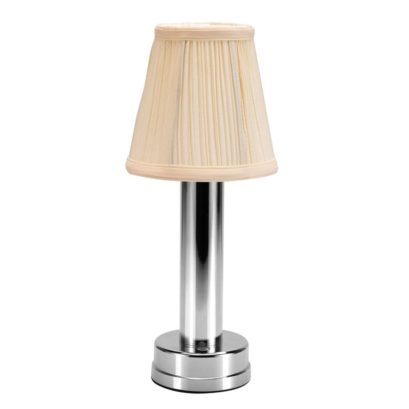 Lampe de table LED sans fil avec abat-jour en tissu de luxe léger et charge USB 