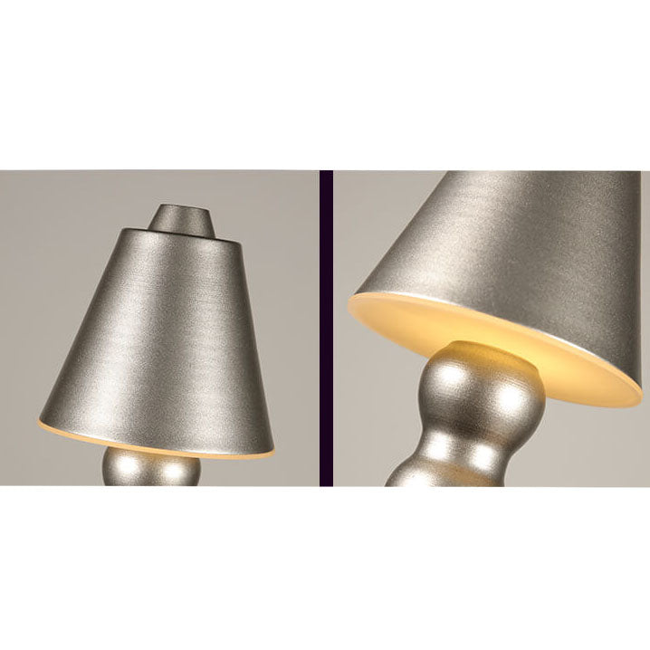 Moderne wiederaufladbare LED-Tischlampe aus Metall