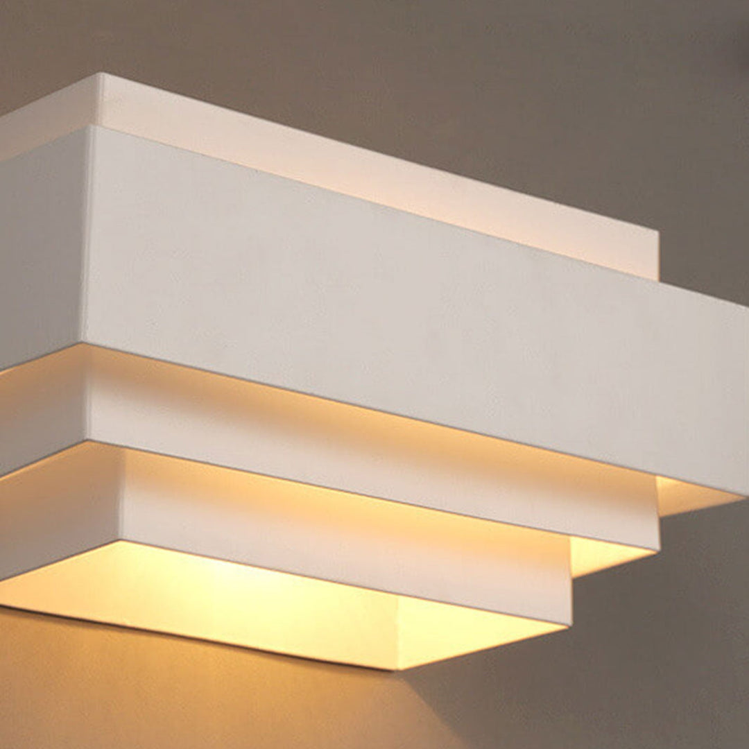 Lámpara Aplique de Pared de 1 Luz de Hierro en Cascada Geométrica Cuadrada Moderna 