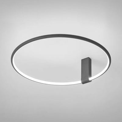 Modern Minimalist Round Aluminum LED Flush Mount Ceiling Light