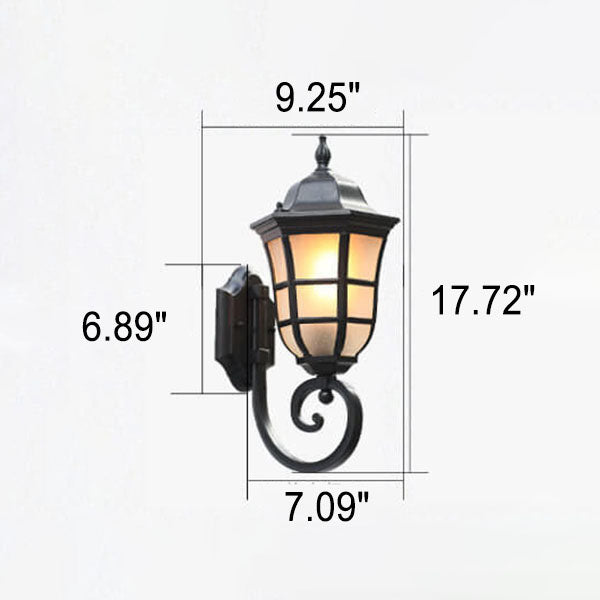 European Retro Outdoor Waterproof Anti-rust 1-Light Wall Sconce Lamp