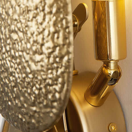 Moderne Luxus Gold Edelstahl Kiesel 3/6 Licht Wandleuchte 