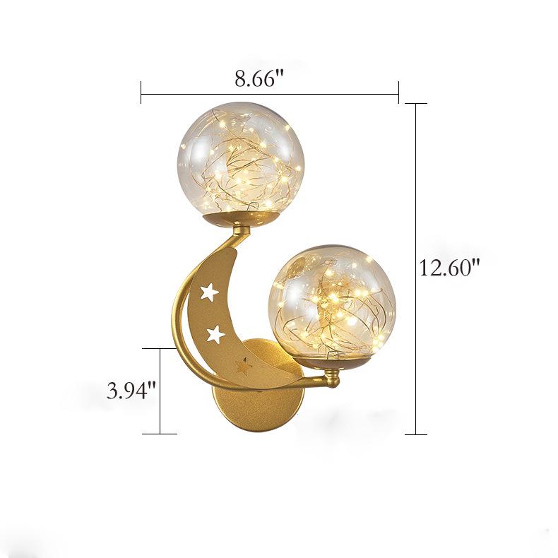 Moderne kreative Glas 2-Licht LED Wandleuchte 