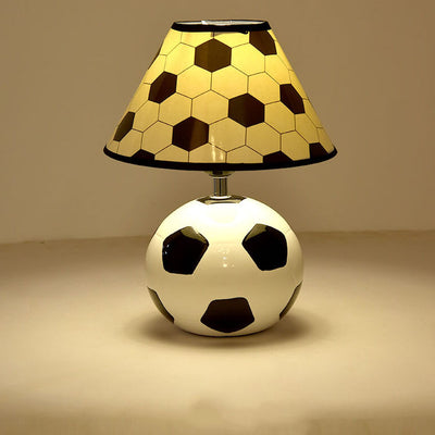 Modern Cartoon Soccer Children's Ceramic 1-Light Table Lamp