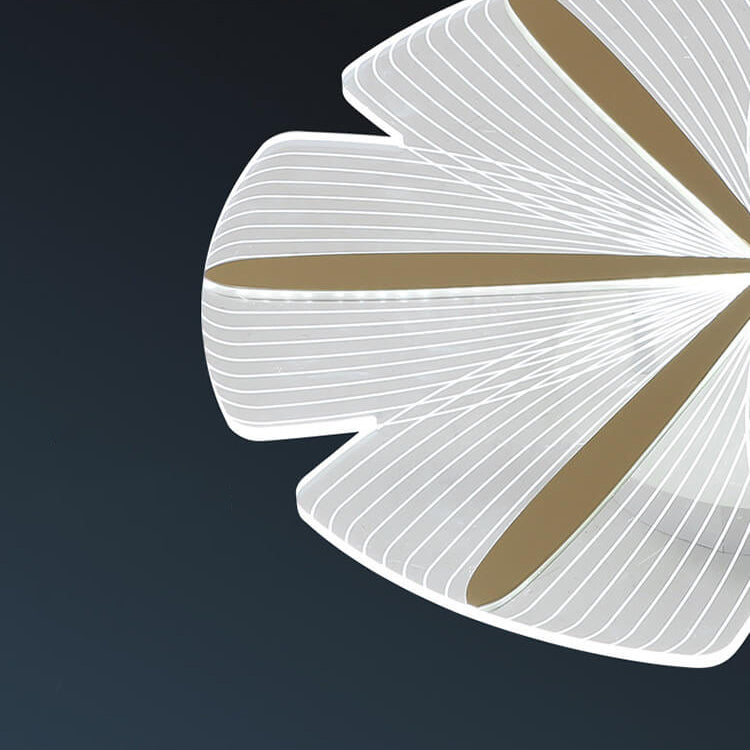 Modern Creative Clear Acrylic Round Flower LED Flush Mount Ceiling Light