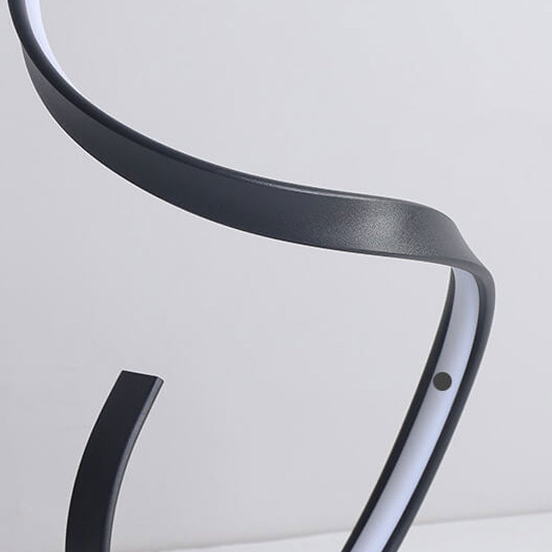Lampe de sol moderne à LED avec ligne torsadée créative 