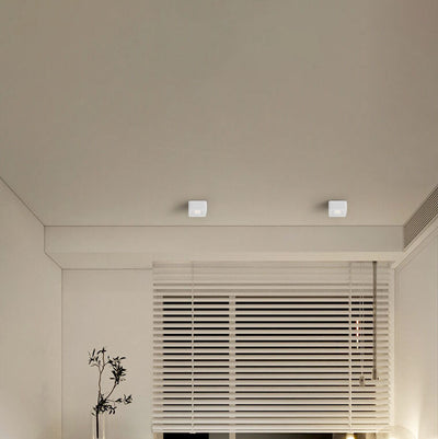 Moderne, minimalistische, einfarbige, quadratische Aluminium-LED-Strahler-Einbau-Deckenleuchte