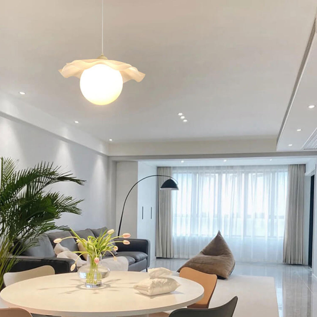 Lámpara colgante nórdica simple con forma de flor acrílica de 1 luz 