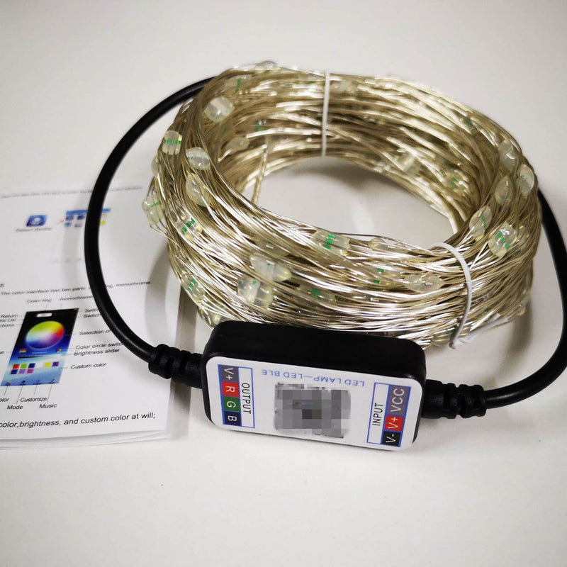 Guirlandes Lumineuses Décoratives Intelligentes Musique USB Bluetooth Application Fil de Cuivre Lumières Décoratives 