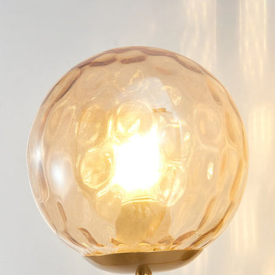 Modern Luxury Round Ball Iron Glass 1-Light Wall Sconce Lamp