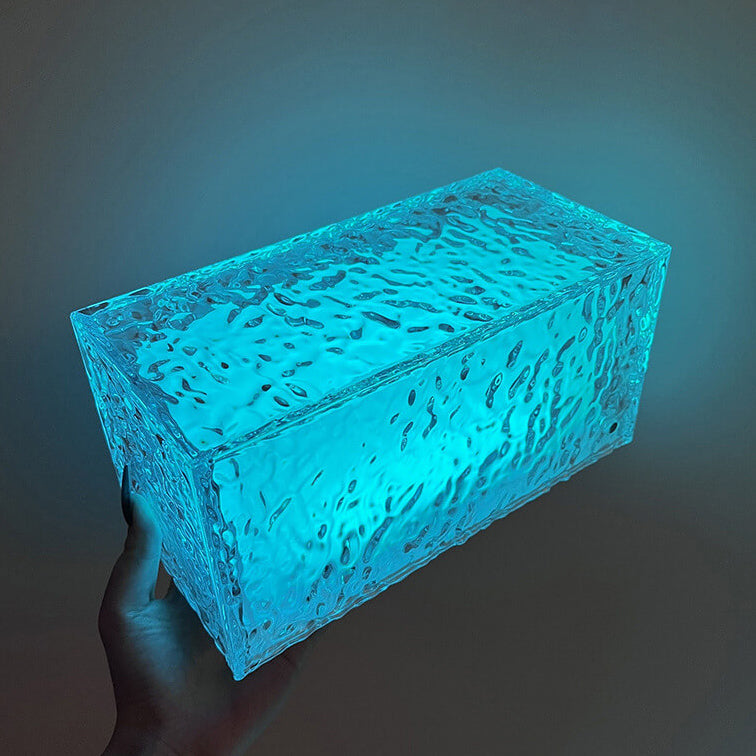 مصباح طاولة ديكوري LED RGB أكريليك مكعب ثلجي مبتكر 