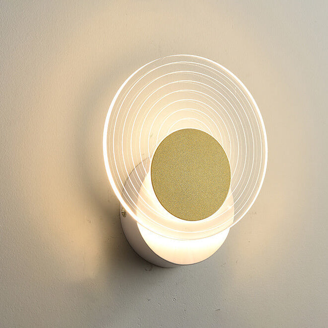 مصباح حائط LED أكريليك هندسي ذهبي فاخر حديث 
