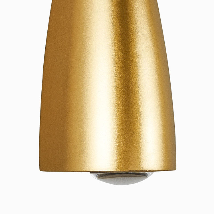 Applique murale LED en forme de trompette en aluminium étanche de luxe contemporain pour patio extérieur 