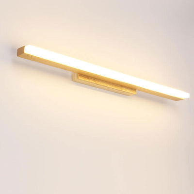 Nordic Minimalist Log Strip Vanity Light LED Wall Sconce Lamp