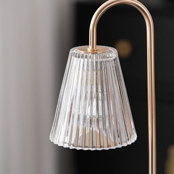 Contemporary Nordic Terrazzo Glass Shade 1-Light Melting Wax Table Lamp