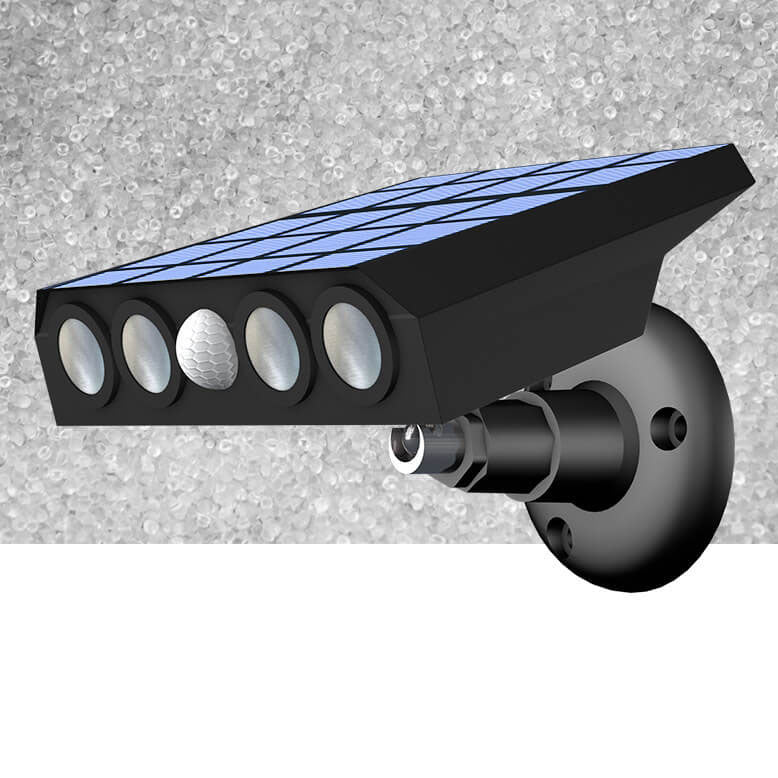 Applique murale LED extérieure étanche avec capteur humain solaire moderne 