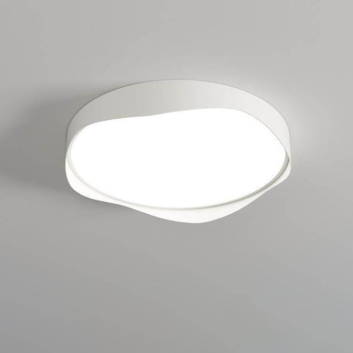 Modern Minimalist Round Curve Border Iron Acrylic LED Flush Mount Ceiling Light for Living Room