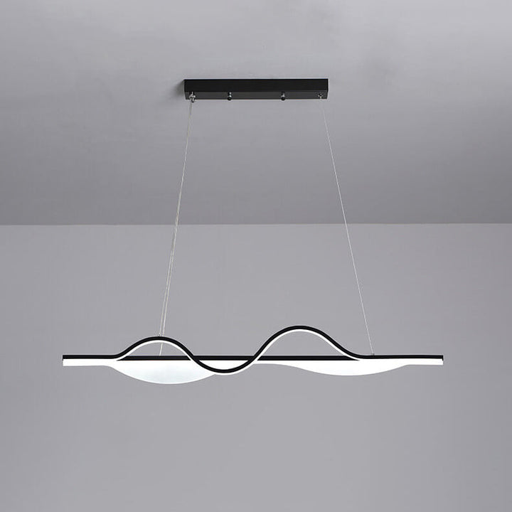 Lámpara colgante LED nórdica minimalista de línea curva Long Island 