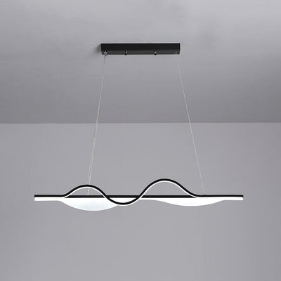 Nordic Minimalist Curved Line Long Island Light LED Chandelier