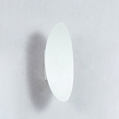 Lámpara de Aplique de Pared Impermeable LED para Exterior de Aluminio de Forma Oval Simple y Plana 